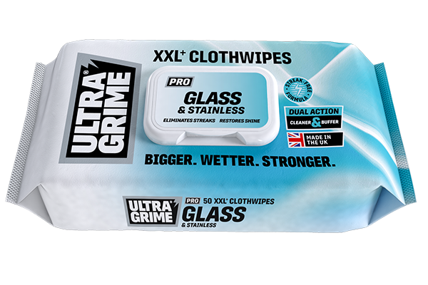 ULTRAGRIME Glass and Stainless Servetėles